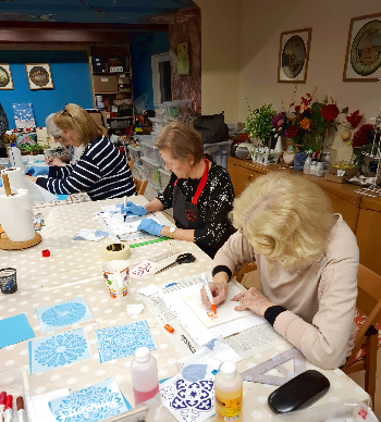 Maľovanie na porcelán - kachličky